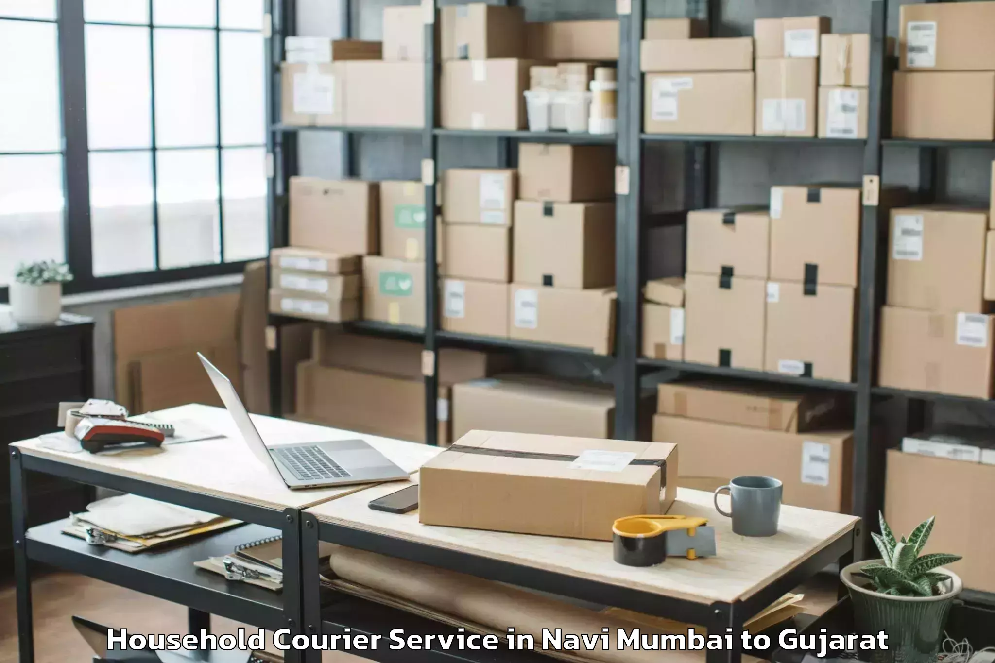 Get Navi Mumbai to Devgadbaria Household Courier